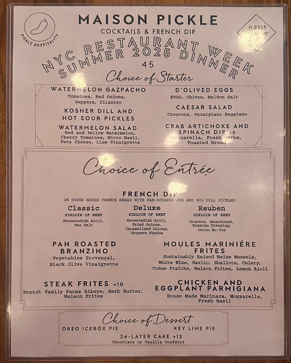 Maison Pickle Menu - Image 2